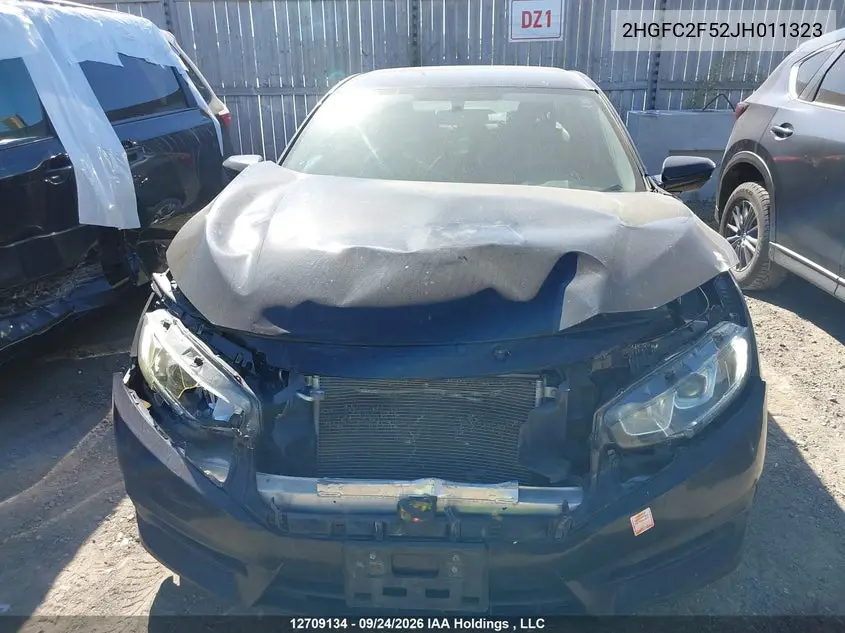 2018 HONDA CIVIC VIN 2HGFC2F52JH011323 — фото 12