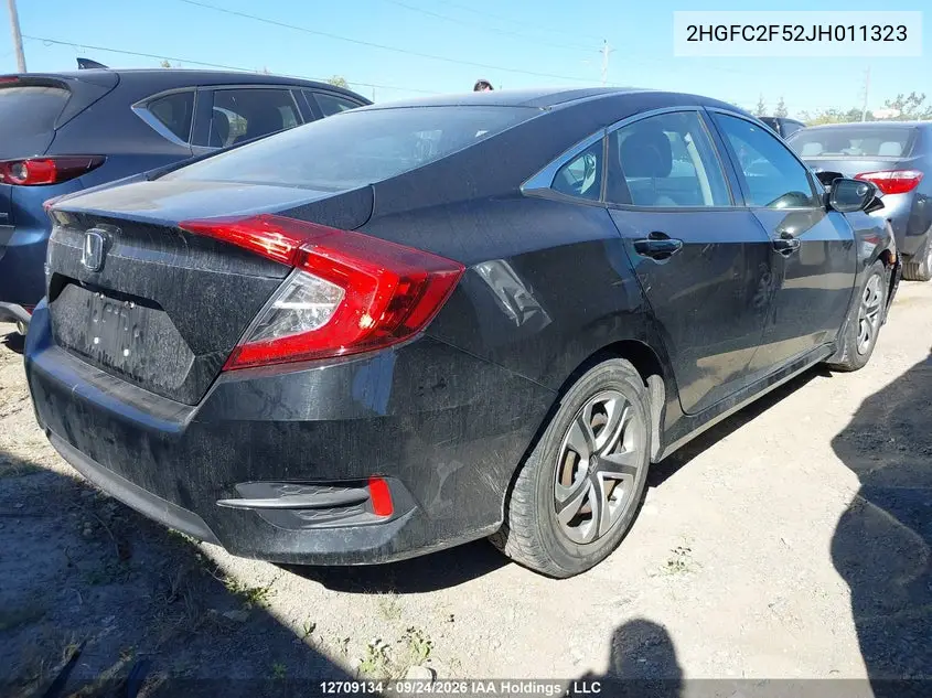 2018 HONDA CIVIC VIN 2HGFC2F52JH011323 — фото 4