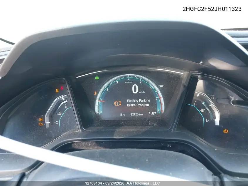 2018 HONDA CIVIC VIN 2HGFC2F52JH011323 — фото 7