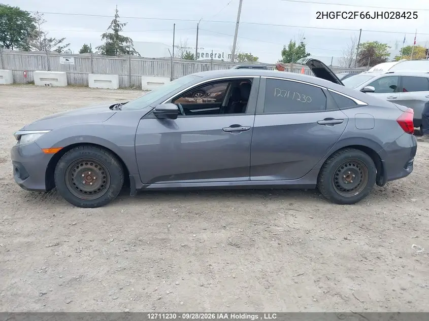 2018 HONDA CIVIC VIN 2HGFC2F66JH028425 — фото 14