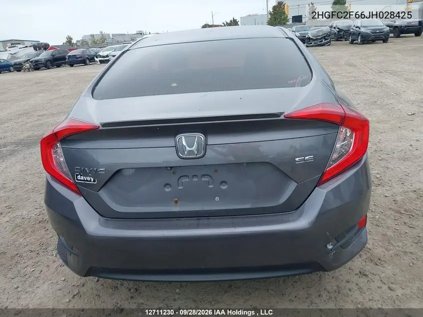 2018 HONDA CIVIC VIN 2HGFC2F66JH028425 — фото 16