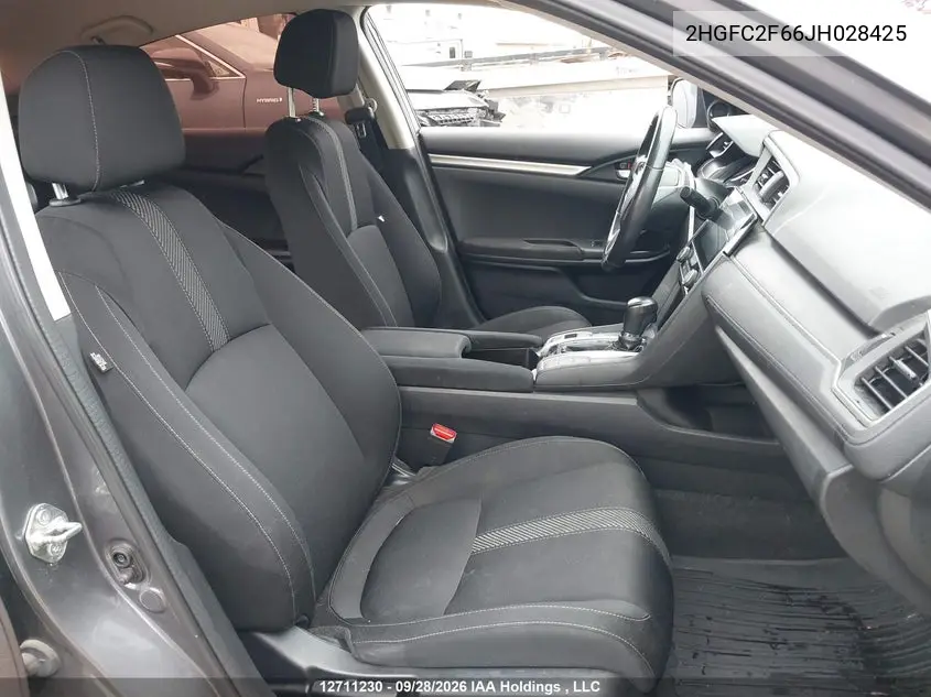 2018 HONDA CIVIC VIN 2HGFC2F66JH028425 — фото 5