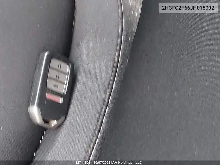 2018 HONDA CIVIC VIN 2HGFC2F66JH015092 — фото 11