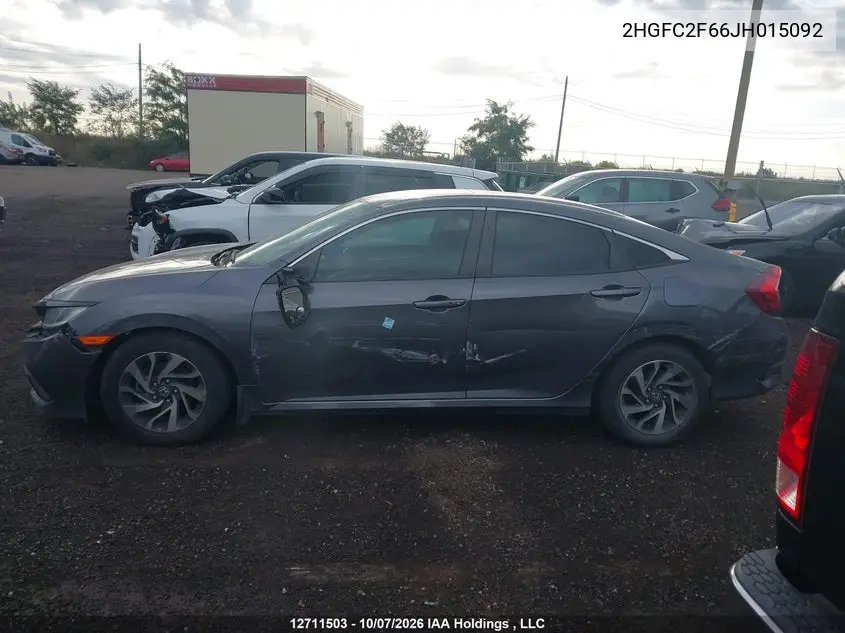 2018 HONDA CIVIC VIN 2HGFC2F66JH015092 — фото 14