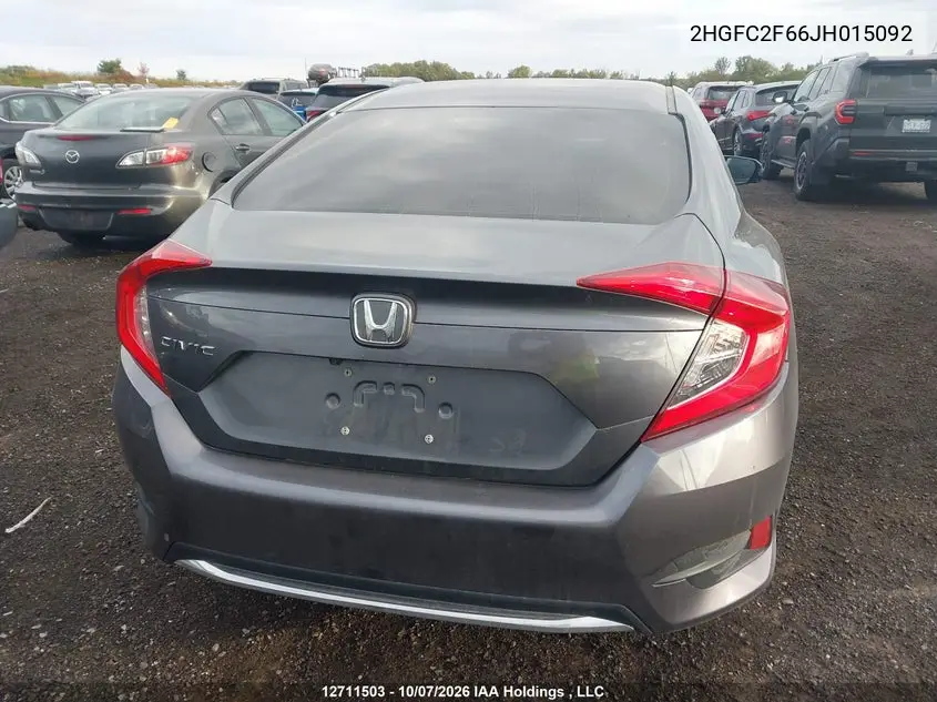 2018 HONDA CIVIC VIN 2HGFC2F66JH015092 — фото 16