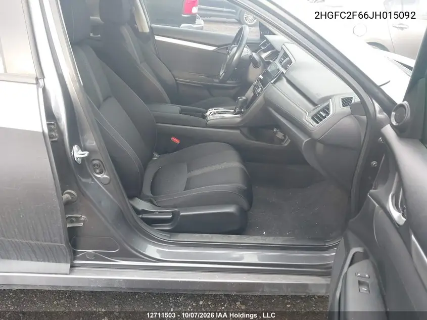 2018 HONDA CIVIC VIN 2HGFC2F66JH015092 — фото 5