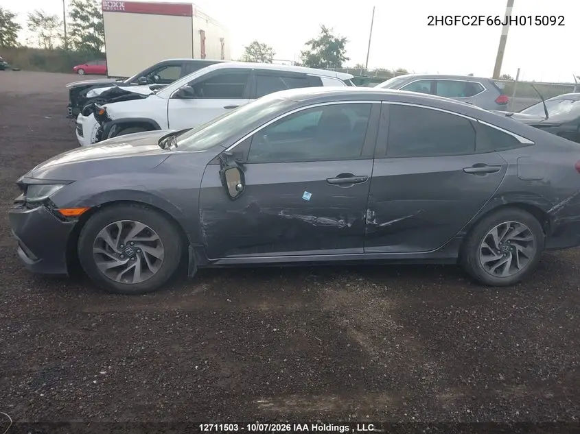 2018 HONDA CIVIC VIN 2HGFC2F66JH015092 — фото 6