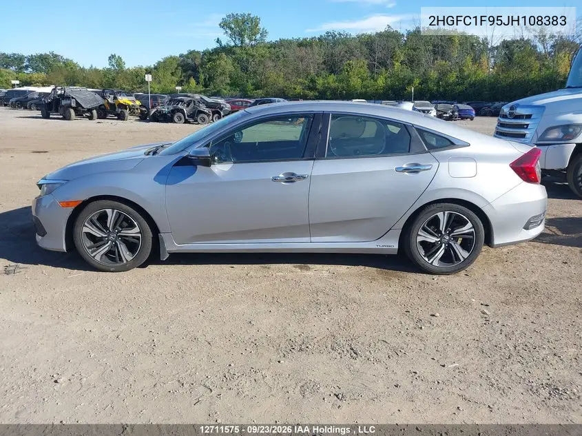 2018 HONDA CIVIC VIN 2HGFC1F95JH108383 — фото 13