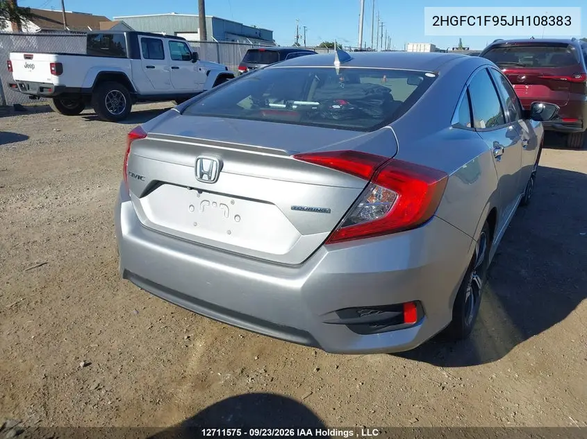 2018 HONDA CIVIC VIN 2HGFC1F95JH108383 — фото 4