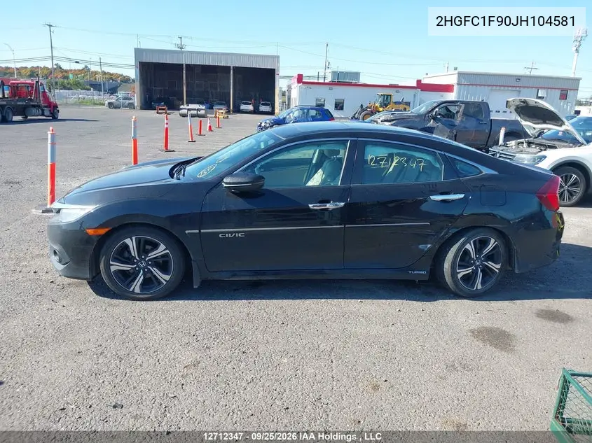 2018 HONDA CIVIC VIN 2HGFC1F90JH104581 — фото 14