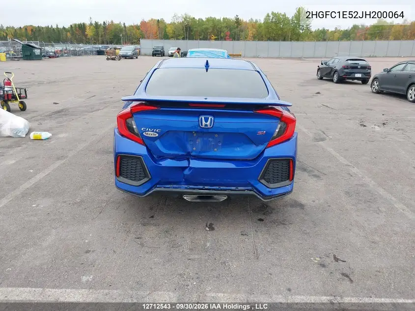 2018 HONDA CIVIC VIN 2HGFC1E52JH200064 — фото 16