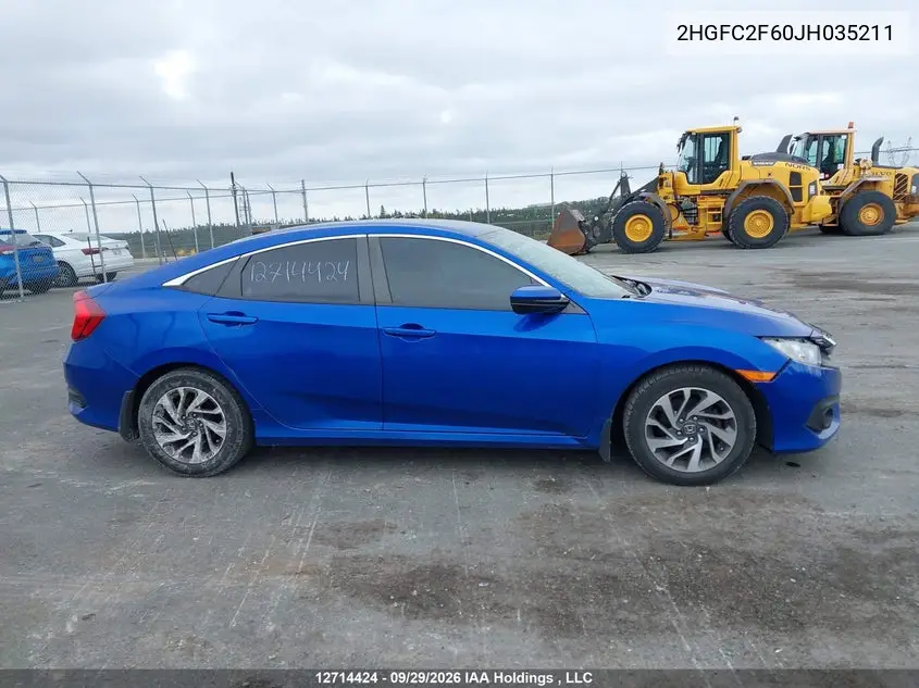 2018 HONDA CIVIC VIN 2HGFC2F60JH035211 — фото 14