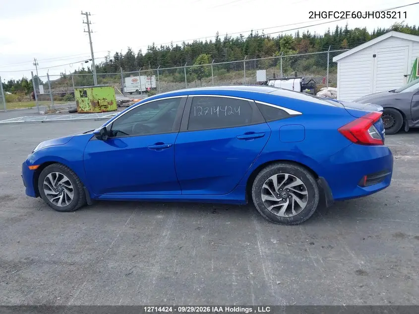 2018 HONDA CIVIC VIN 2HGFC2F60JH035211 — фото 15