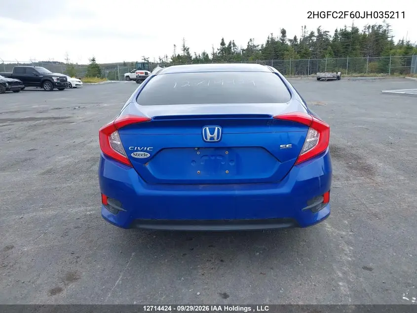 2018 HONDA CIVIC VIN 2HGFC2F60JH035211 — фото 17