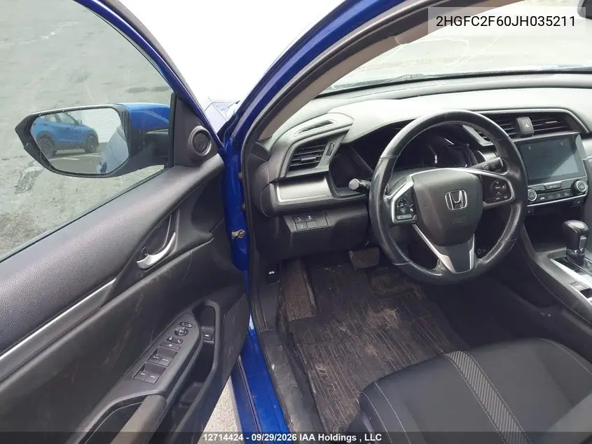 2018 HONDA CIVIC VIN 2HGFC2F60JH035211 — фото 21