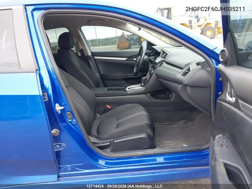 2018 HONDA CIVIC VIN 2HGFC2F60JH035211 — фото 5