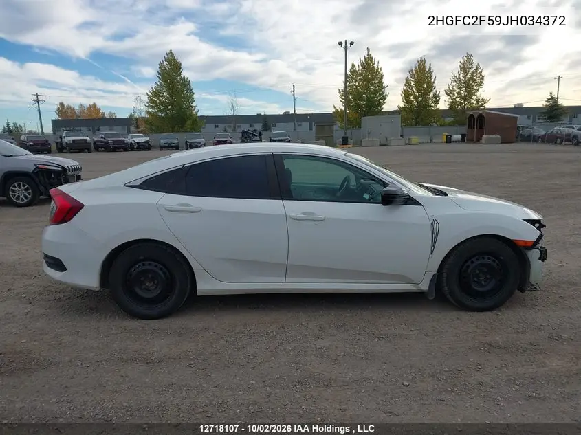 2018 HONDA CIVIC VIN 2HGFC2F59JH034372 — фото 13