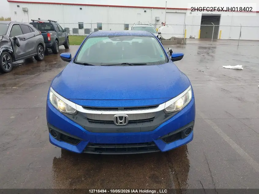 2018 HONDA CIVIC VIN 2HGFC2F6XJH018402 — фото 11