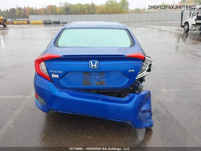 2018 HONDA CIVIC VIN 2HGFC2F6XJH018402 — фото 15