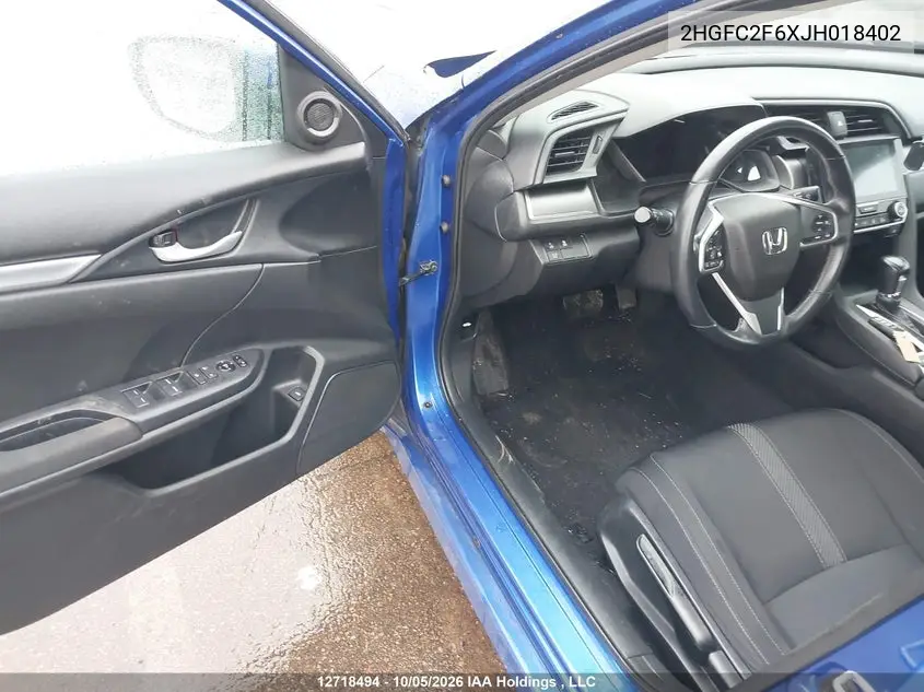 2018 HONDA CIVIC VIN 2HGFC2F6XJH018402 — фото 18