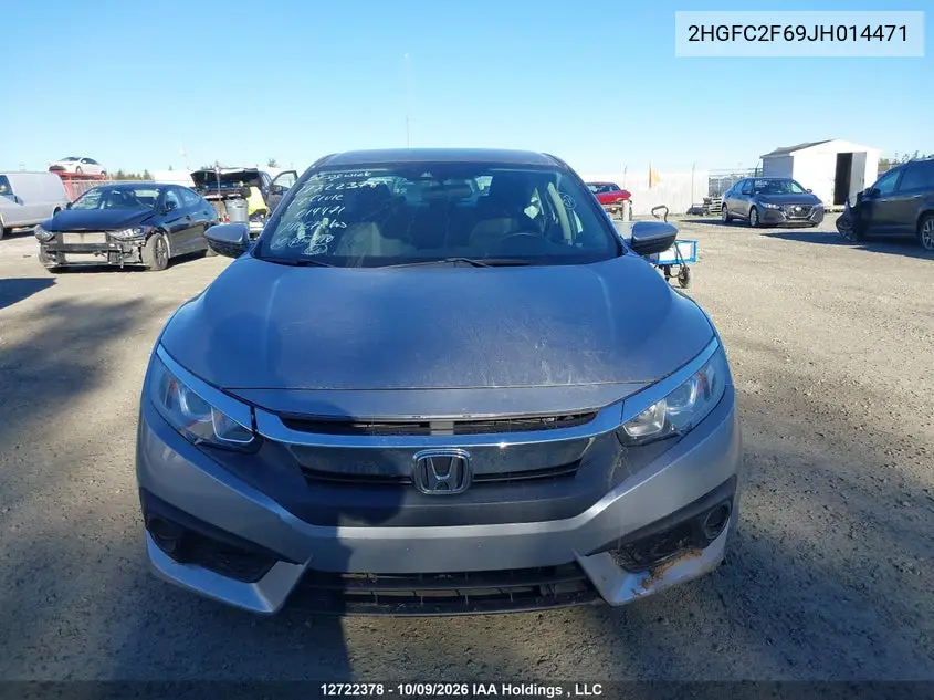 2018 HONDA CIVIC VIN 2HGFC2F69JH014471 — фото 13
