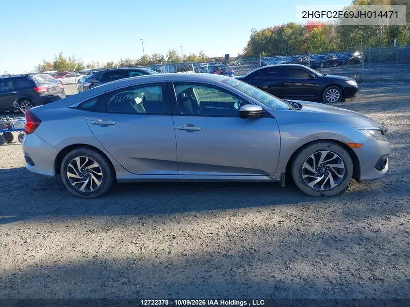 2018 HONDA CIVIC VIN 2HGFC2F69JH014471 — фото 14