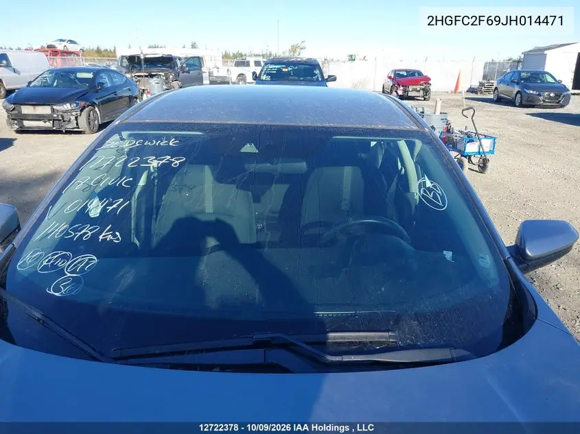 2018 HONDA CIVIC VIN 2HGFC2F69JH014471 — фото 18