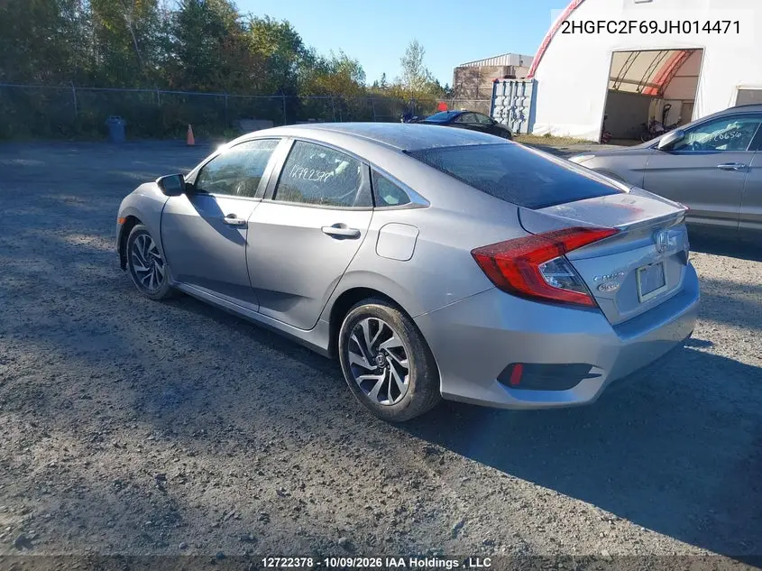 2018 HONDA CIVIC VIN 2HGFC2F69JH014471 — фото 3