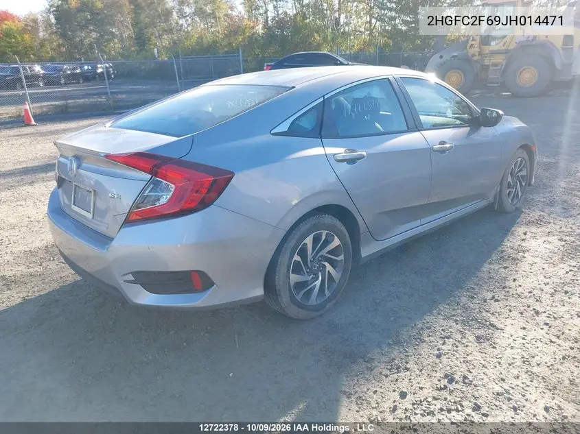 2018 HONDA CIVIC VIN 2HGFC2F69JH014471 — фото 4