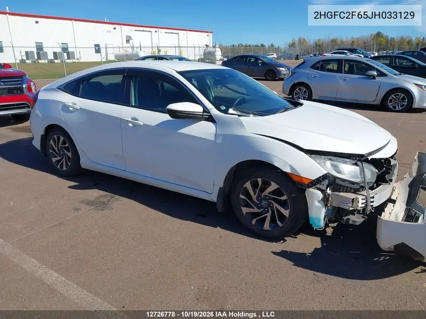 HONDA CIVIC 2018, VIN 2HGFC2F65JH033129