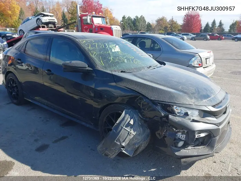 HONDA CIVIC 2018, VIN SHHFK7G48JU300957