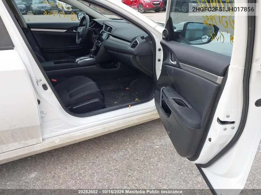2018 HONDA CIVIC VIN 2HGFC2F51JH017856 — фото 5