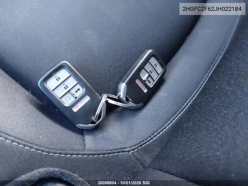2018 HONDA CIVIC VIN 2HGFC2F62JH022184 — фото 11