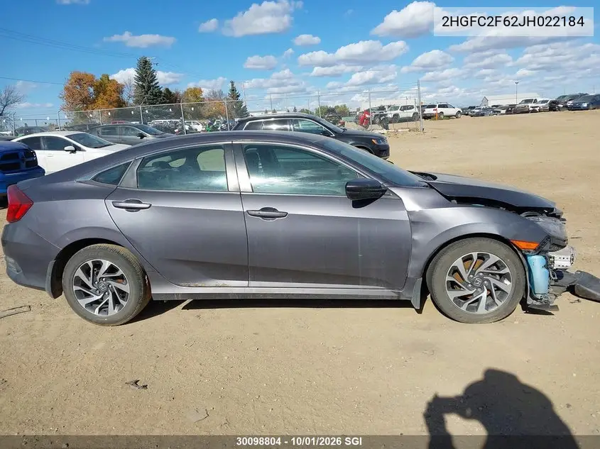 2018 HONDA CIVIC VIN 2HGFC2F62JH022184 — фото 13