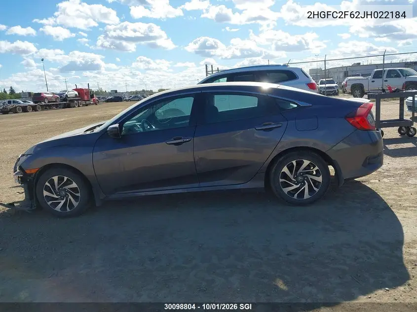 2018 HONDA CIVIC VIN 2HGFC2F62JH022184 — фото 14