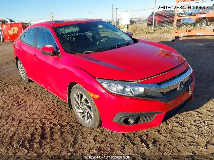 HONDA CIVIC 2018, VIN 2HGFC2F84JH009597