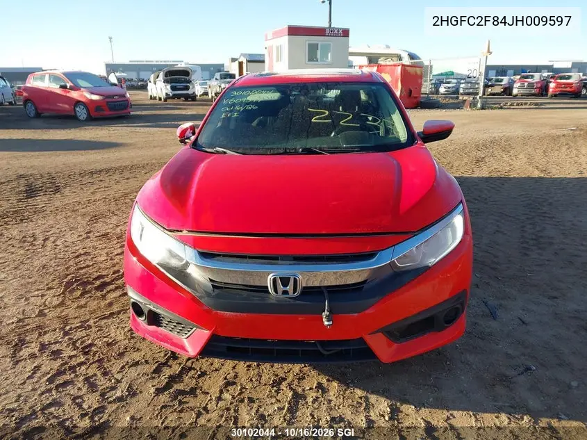 2018 HONDA CIVIC VIN 2HGFC2F84JH009597 — фото 12
