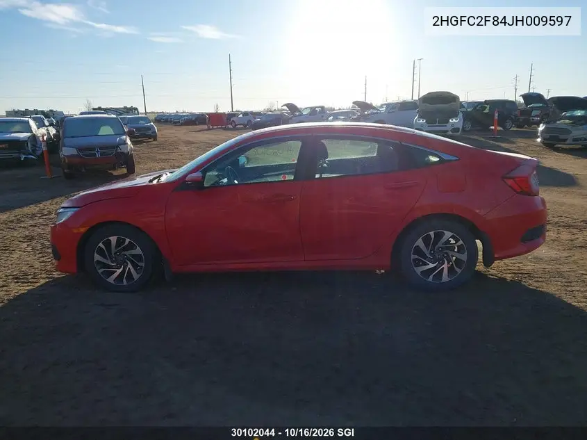 2018 HONDA CIVIC VIN 2HGFC2F84JH009597 — фото 14