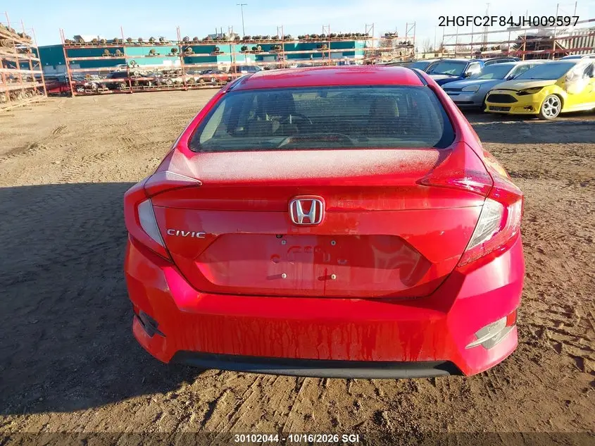 2018 HONDA CIVIC VIN 2HGFC2F84JH009597 — фото 16