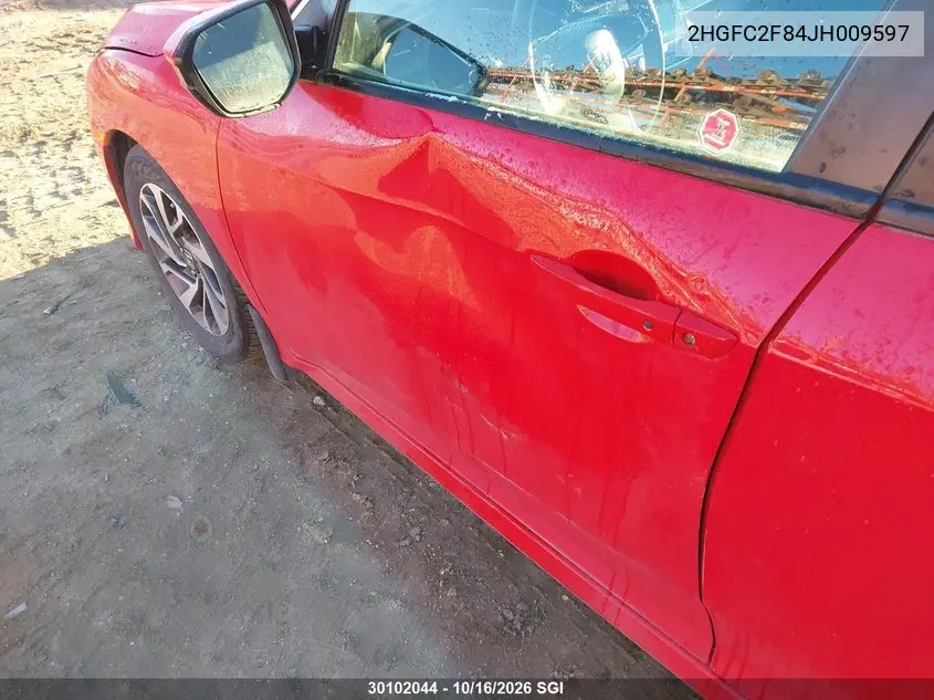 2018 HONDA CIVIC VIN 2HGFC2F84JH009597 — фото 17