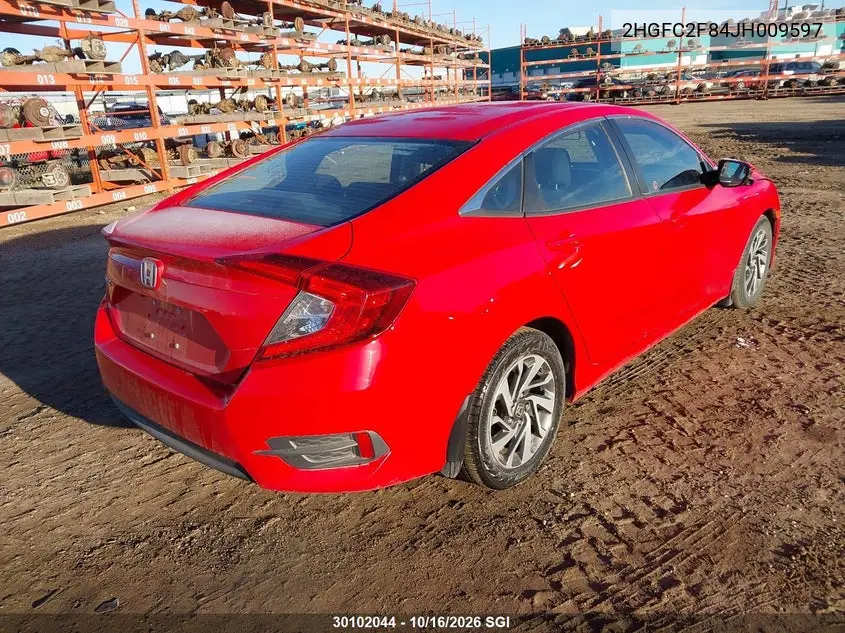 2018 HONDA CIVIC VIN 2HGFC2F84JH009597 — фото 4