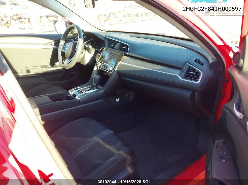2018 HONDA CIVIC VIN 2HGFC2F84JH009597 — фото 5