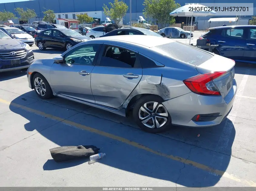 2018 HONDA CIVIC VIN 2HGFC2F51JH573701 — фото 3