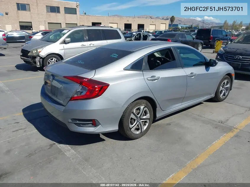 2018 HONDA CIVIC VIN 2HGFC2F51JH573701 — фото 4