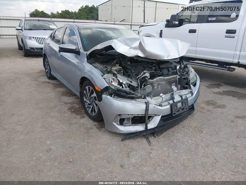 HONDA CIVIC 2018, VIN 2HGFC2F70JH507075