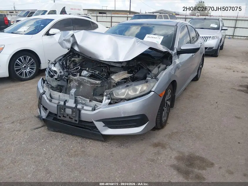 2018 HONDA CIVIC VIN 2HGFC2F70JH507075 — фото 2