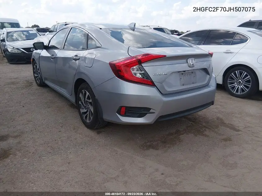 2018 HONDA CIVIC VIN 2HGFC2F70JH507075 — фото 3