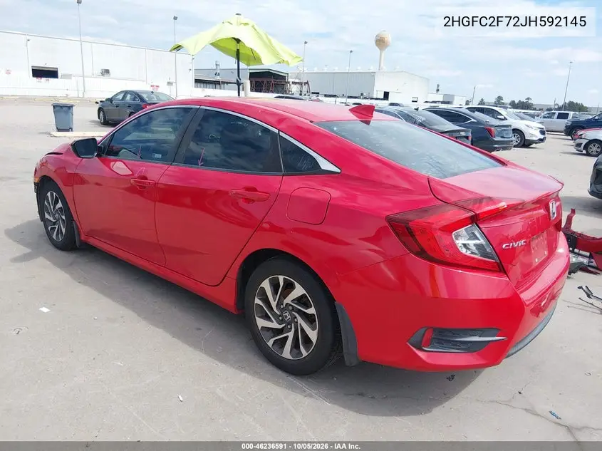 2018 HONDA CIVIC VIN 2HGFC2F72JH592145 — фото 3