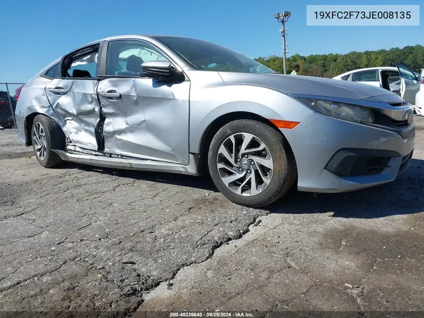 HONDA CIVIC 2018, VIN 19XFC2F73JE008135