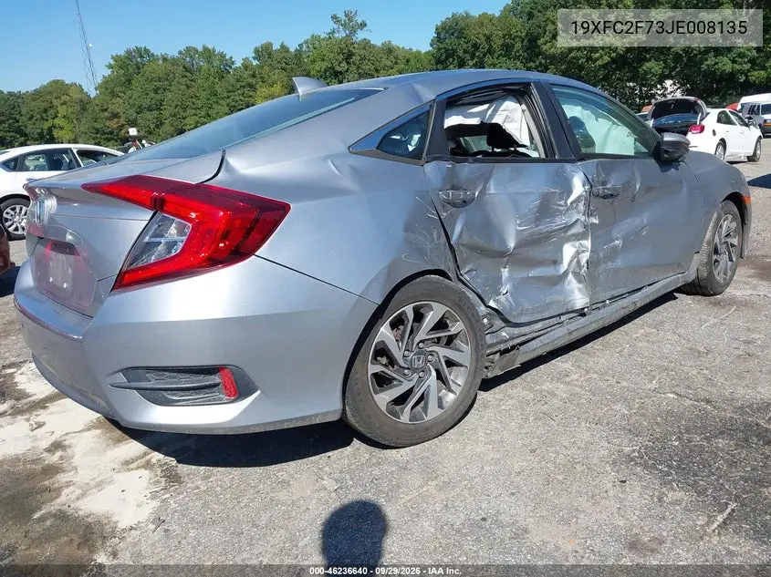 2018 HONDA CIVIC VIN 19XFC2F73JE008135 — фото 4